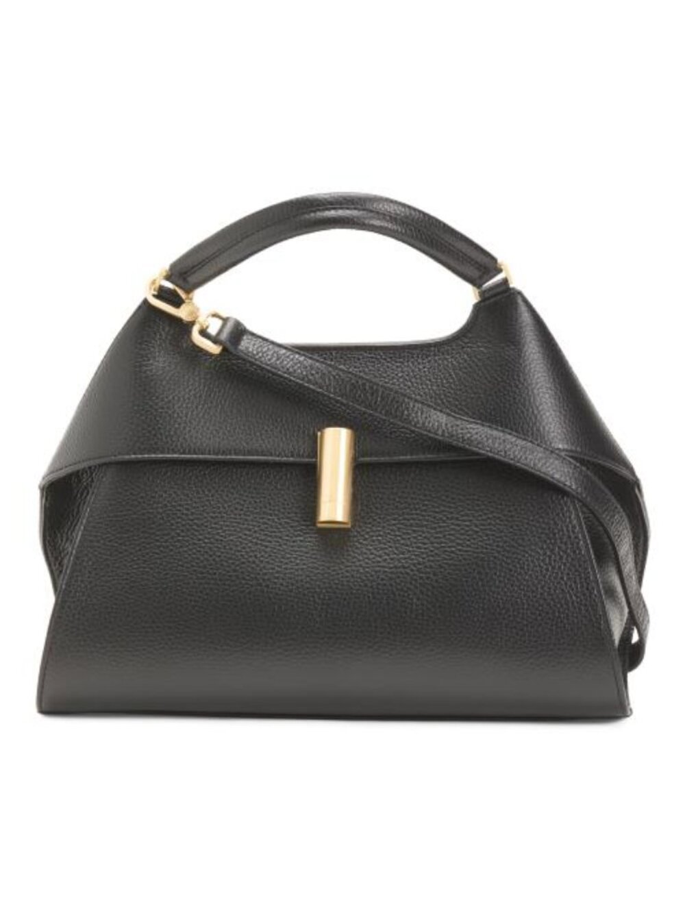 ARCADIA Made In Italy Leather Single Handle Trap Satchel